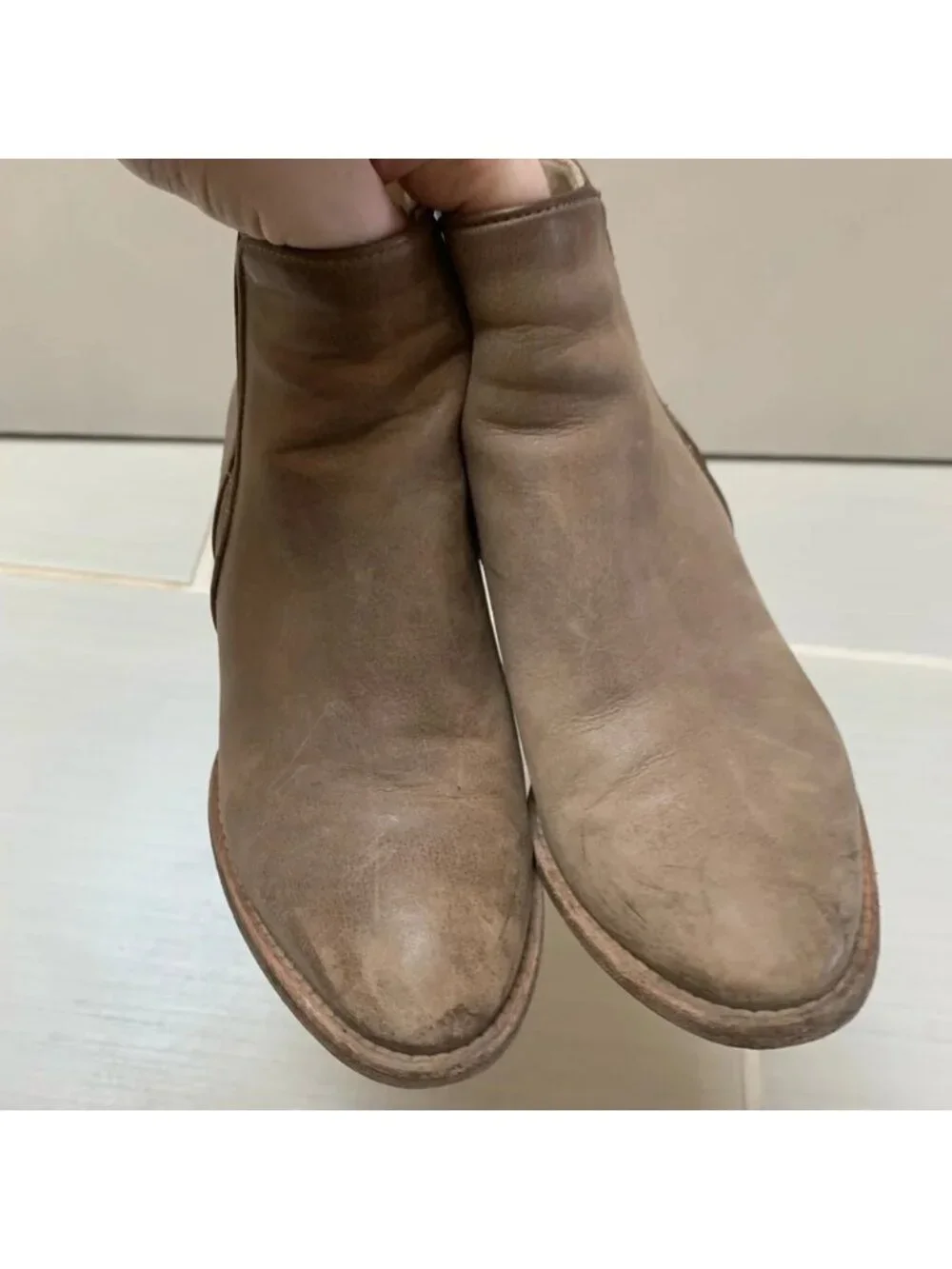 Aquatalia Leather  Tan Heeled Ankle Booties 6.5